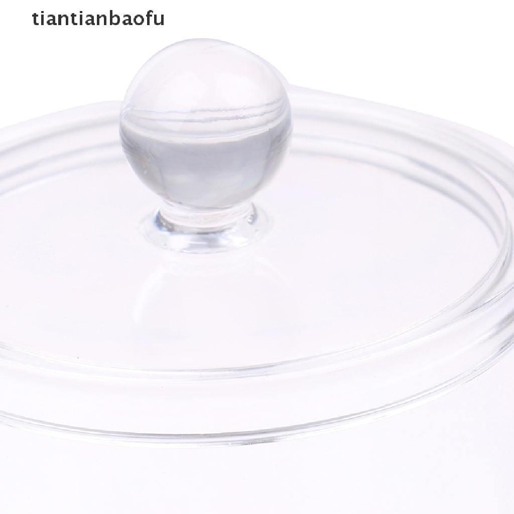 (tiantianbaofu) Toples Akrilik Bening Penyimpanan Cotton Bud