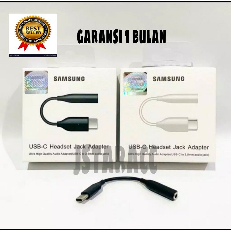 SAMSUNG S20 FE SAMBUNGAN HEADSET CONVENTER TYPE C TO 3.5MM JACK AUDIO HF ADAPTER OROGINAL HANDSFREE