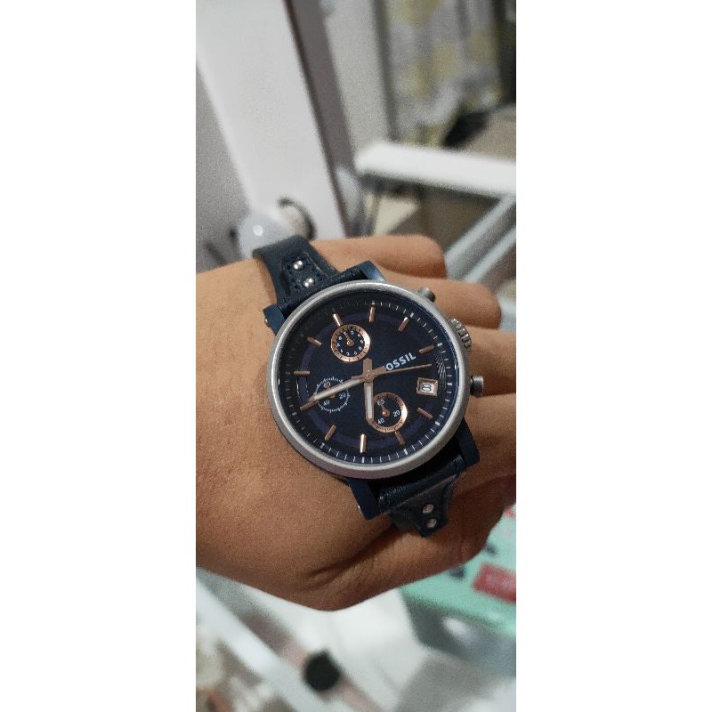 #SOLD VIA WA# PRELOVED JAM TANGAN FOSSIL BF NAVY