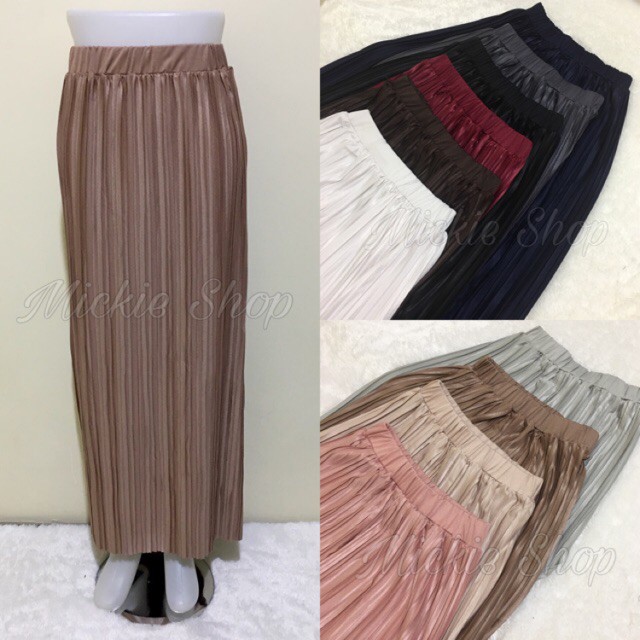 PELANGI RAINBOW MERAH KUNING HIJAU ROK BAWAHAN MURAH WQT/ Rok Plisket Premium Import | Pleated