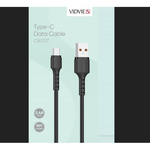Usb-A to Usb type c cable vidvie charge data 2.4a 100cm fast charging for android etc cb031-tc cb031t