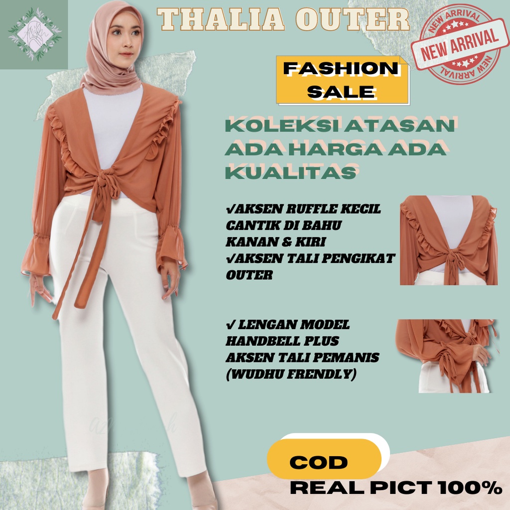 Outer Wanita Blazer Lengan Panjang Polos Kekinian Modis Aksen Ruffle Stylist Babydoll Ceruty Blaser 