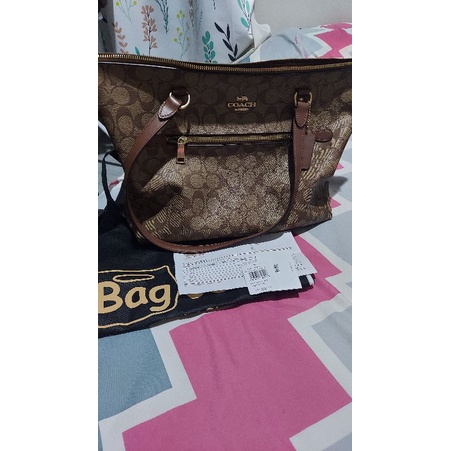 Prelove COACH TOTEBAG Gallery Siganature Canvas Original/Authentic