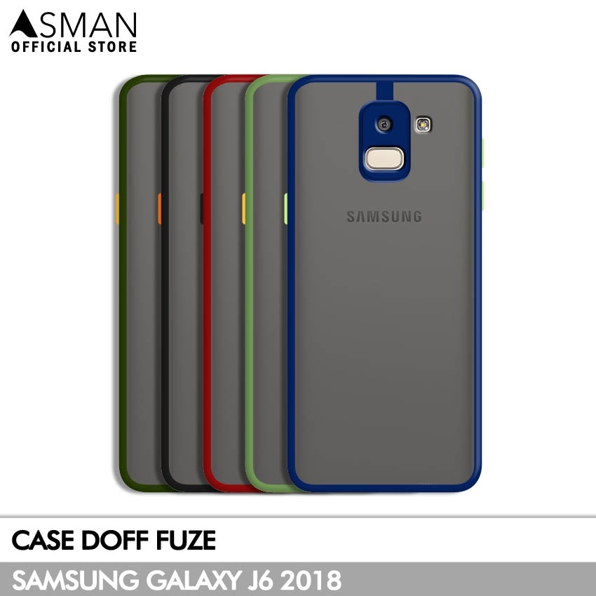 Asman Case Samsung Galaxy J6 2018 Doff Fuze Premium Shield Protector