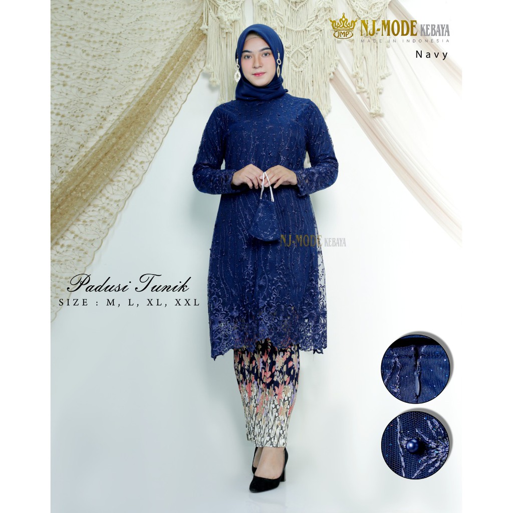 SET TUNIK TULLE BORDIR MUTIARA / TUNIK TULLE BORDIR TEBAL