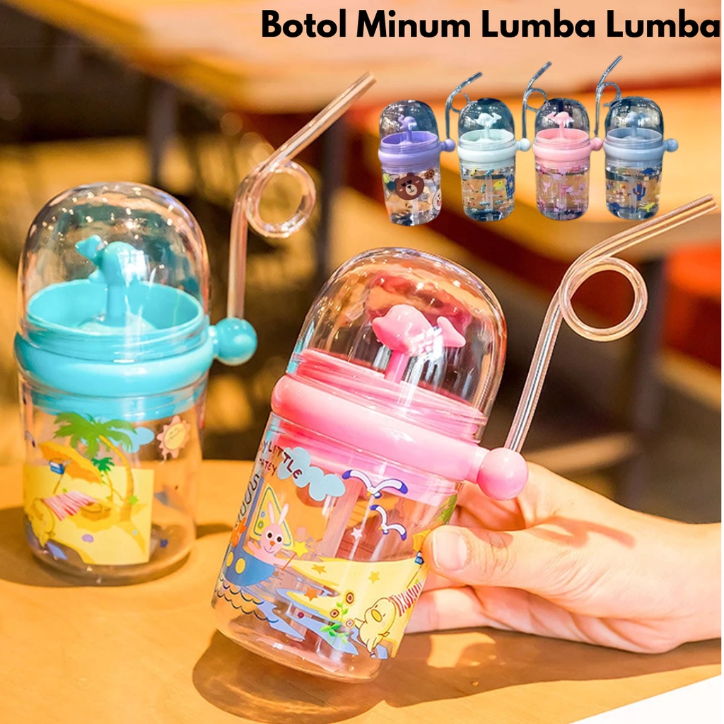 Botol Minum Air Mancur Lumba-Lumba Packing Dus