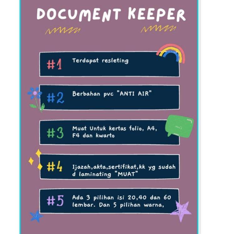 

Big Sale BISA Dokumen keeper/ map dokumen/ map resleting anti air ,,