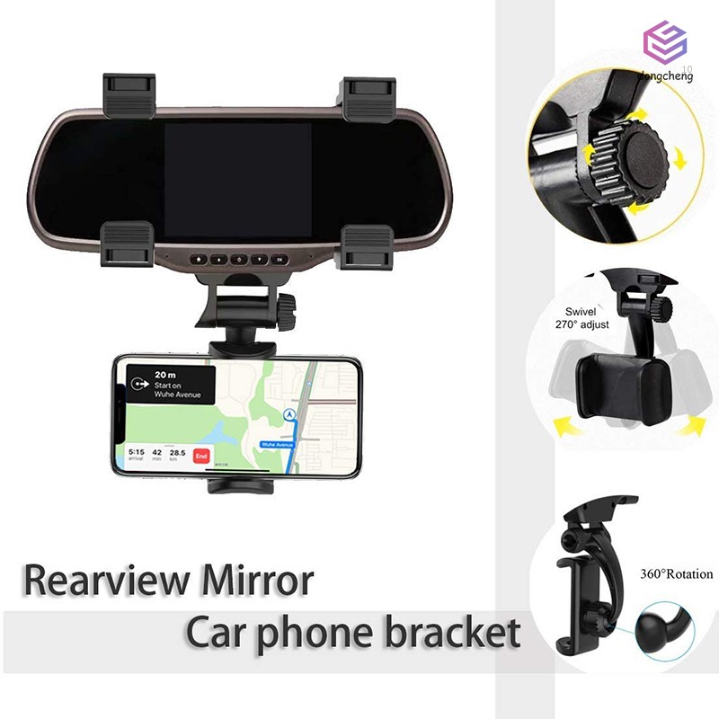 rear view mirror mount phone holder