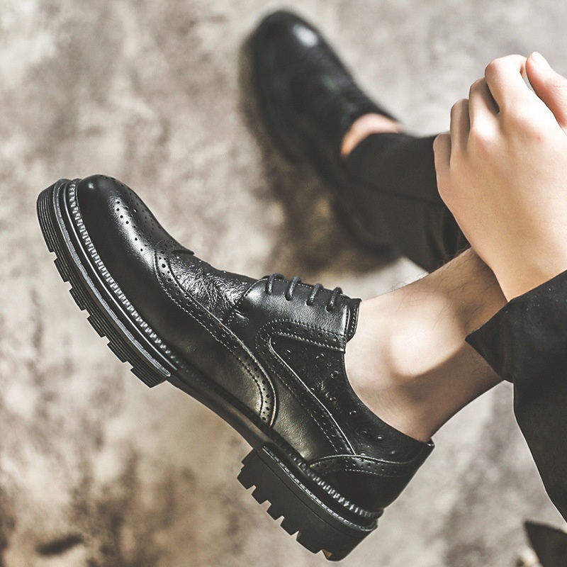 2020 Pria Bisnis Kulit Sepatu   Menunjuk Sepatu Pria Lace-Up Alligator Pola Kulit Sepatu Pria 'S  Se