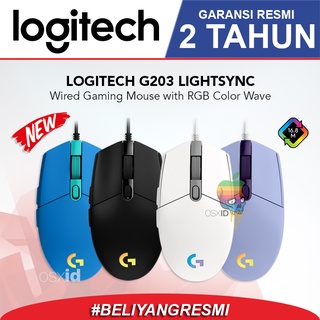 Logitech G102 / G203 LightSync Gaming Mouse - Garansi Resmi