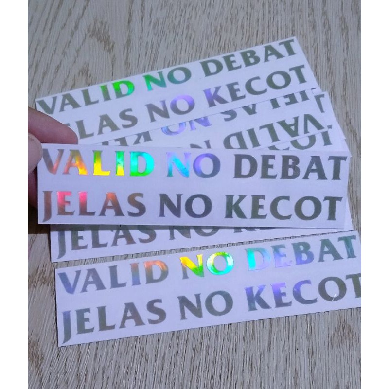 STICKER VALID NO DEBAT CUTTING