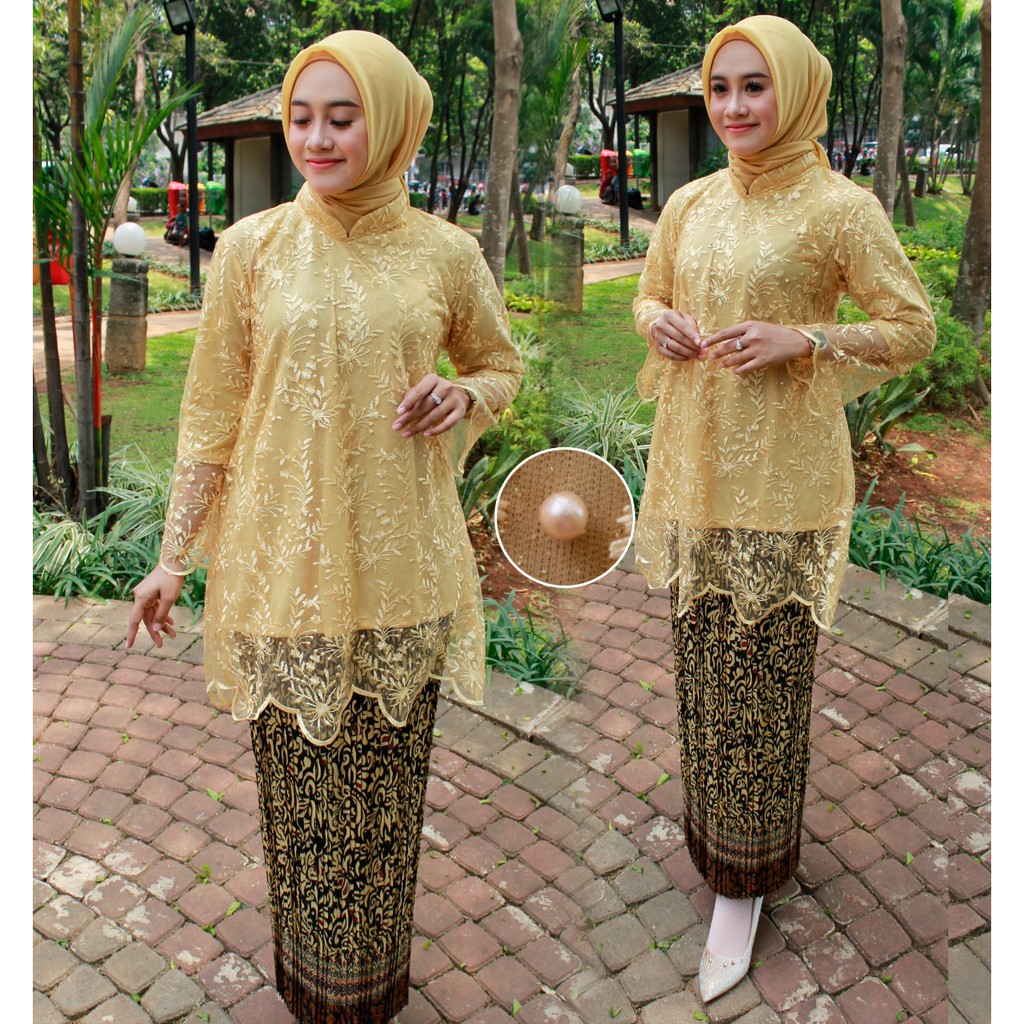 set kebaya tille shanghai berkualitas