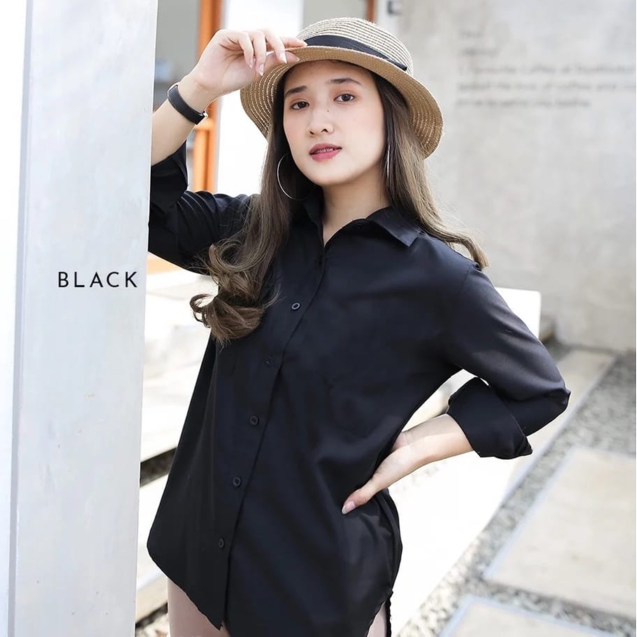 KEMEJA BASIC POLOS // KEMEJA WOLFIS // central busana-3