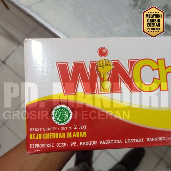 

Keju- Win Cheez 2 Kg / Keju / Cheese / Keju Olahan / Cheddar / Wincheez 2 Kg -Keju.