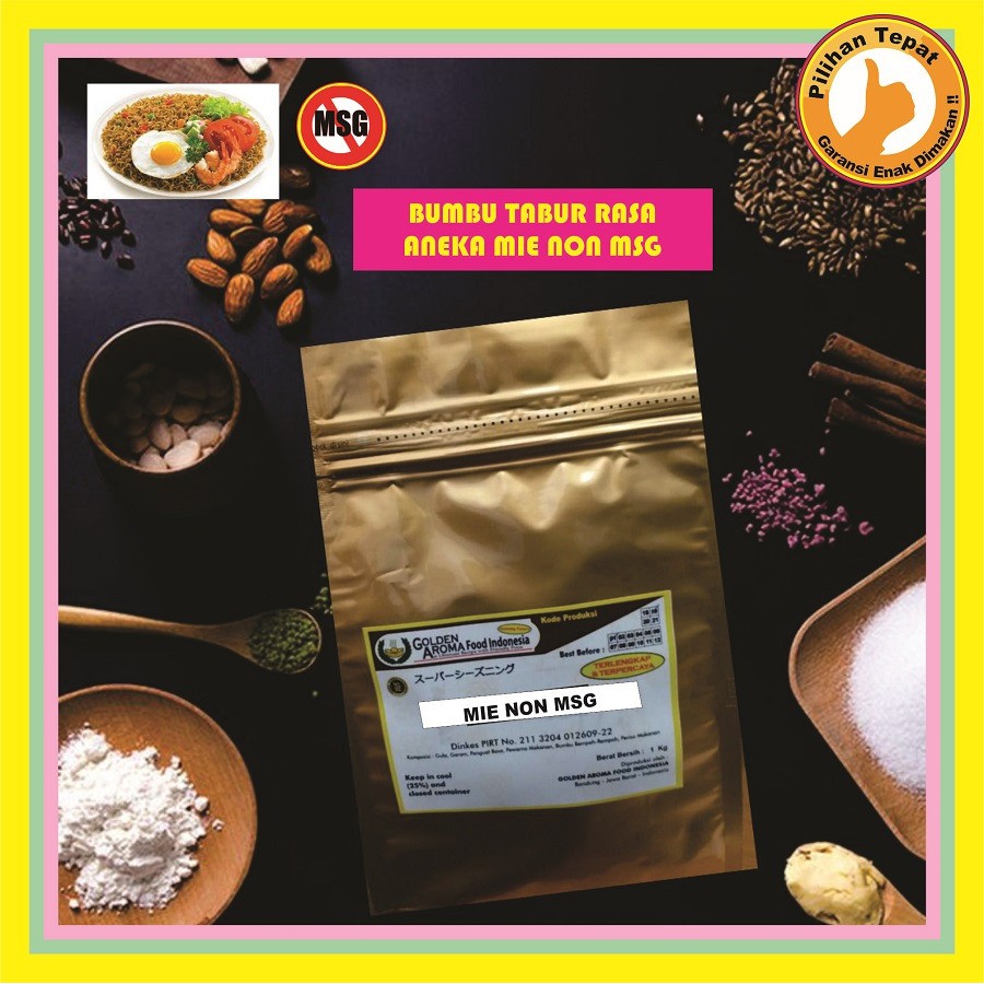 

GAFI Food Bumbu Tabur Rasa Mie NON MSG 1 Kg Enak Murah Lezat Halal, Noodle Seasoning Powder NON MSG