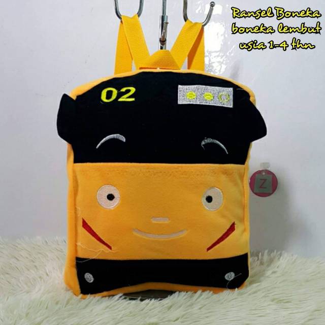 Tas anak boneka karakter / bahan boneka lembut bisa diberi nama by zellshop