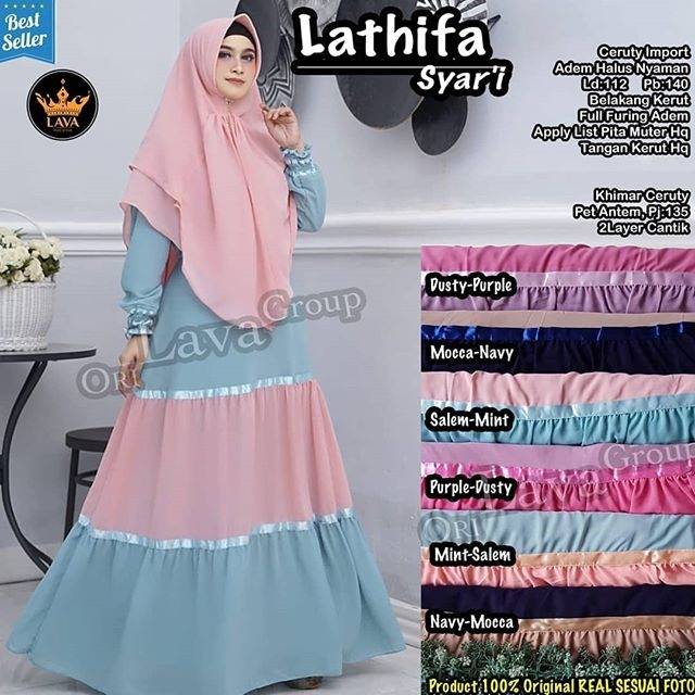 Lathifa Gamis Syari Ceruti (with khimar)