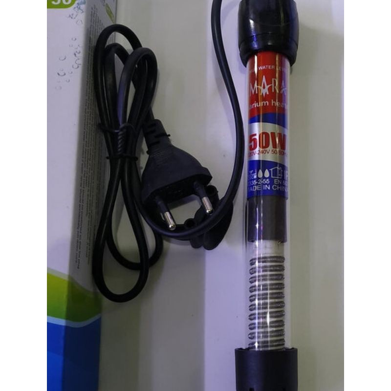 Amara HT-50 Heater Aquarium 50 W Watt Hiter Pemanas Akuarium HT50 50W
