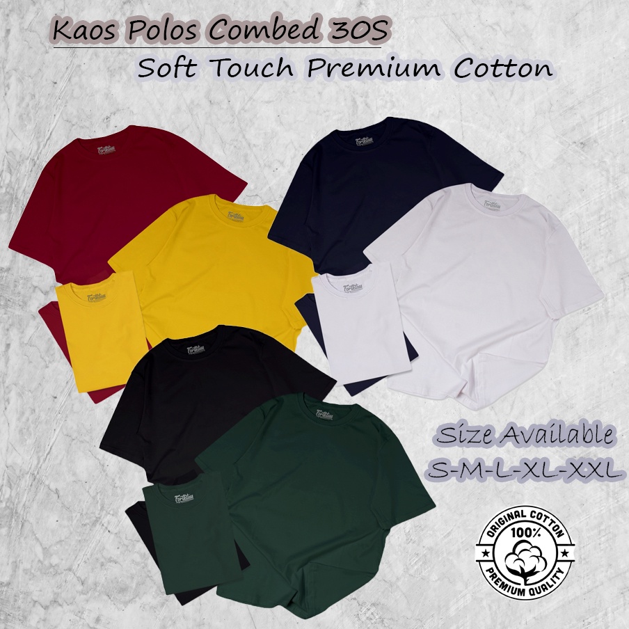 FORTGLASS KAOS POLOS PRIA PREMIUM COTTON COMBED 30S REGULER FIT LENGAN PENDEK ORIGINAL FORTKLASS