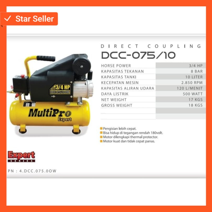 Kompresor Angin Multipro DCC-075/10 Compressor CROSS587