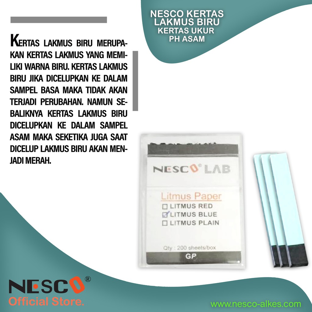 Nesco Kertas Lakmus Biru   / Kertas Ukur PH Asam, FM, Best Seller