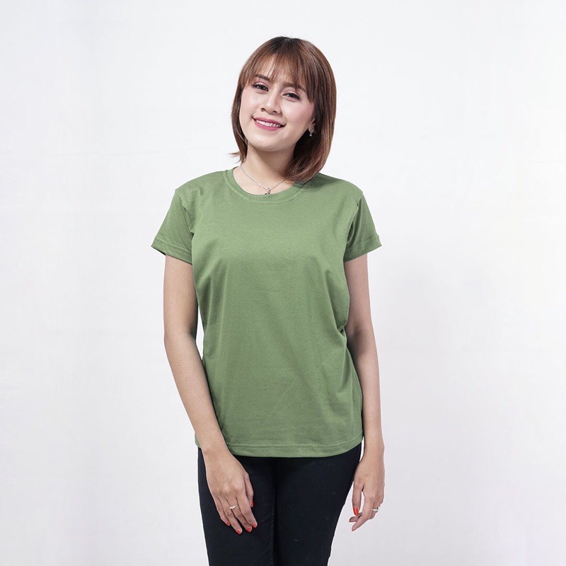 Kaos menyusui / Baju menyusui SIMPANSE Lengan PENDEK 100% Katun-Olive Green