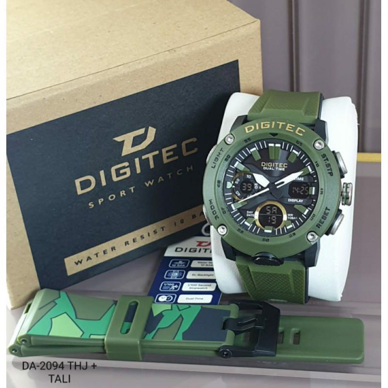 Jam Tangan Pria DIGITEC 3094 Green Army Original