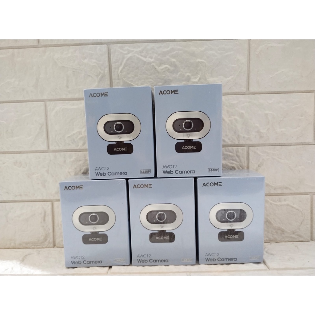 WEBCAM ACOME AWC12 1440 HD WITH DENGAN MICROFON LIGHT LAMPU WEB CAMERA