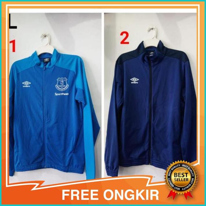 jaket sport Zipper dewasa branded original Umbro biru navy l - no 1, l ld 58 p70 Asli Ori Original
