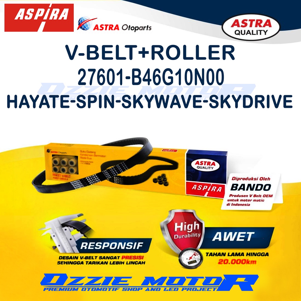 VANBELT V-BELT + ROLLER ASPIRA 27601-B46G10N00 MOTOR HAYATE,SPIN,SKYWV