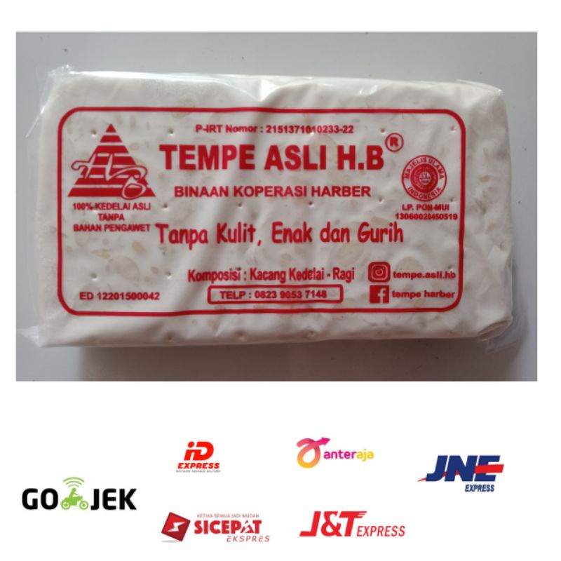 

Tempe Asli H.B Tanpa Kulit, Enak & Gurih