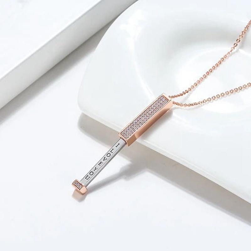 Fancyqube Kalung Desain Tulisan I Love You Forever Always Untuk Pria Dan Wanita