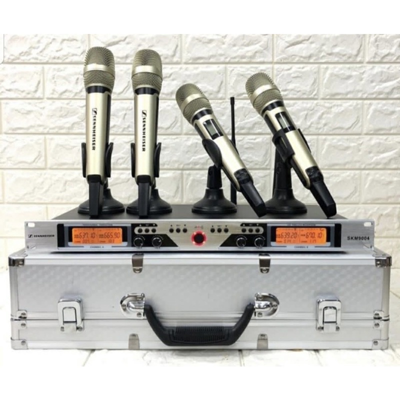 mic microphone wireless uhf sennheiser skm9004 4 mic handheld