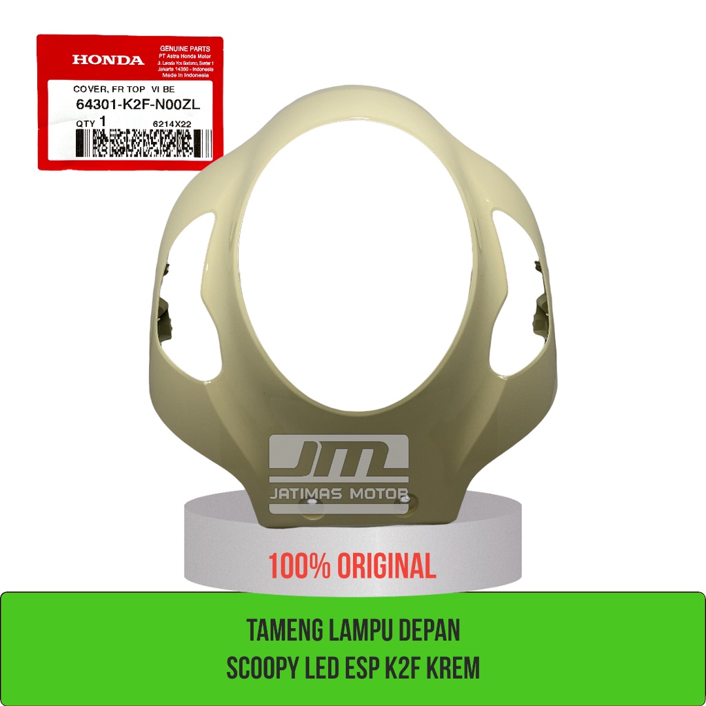 Tameng lampu depan scoopy LED eSP K2F warna krem 64301-K2F-N00ZL