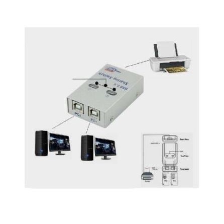 Auto Switch Printer 2 Port Usb - Sharing Switcher 1-2 printer