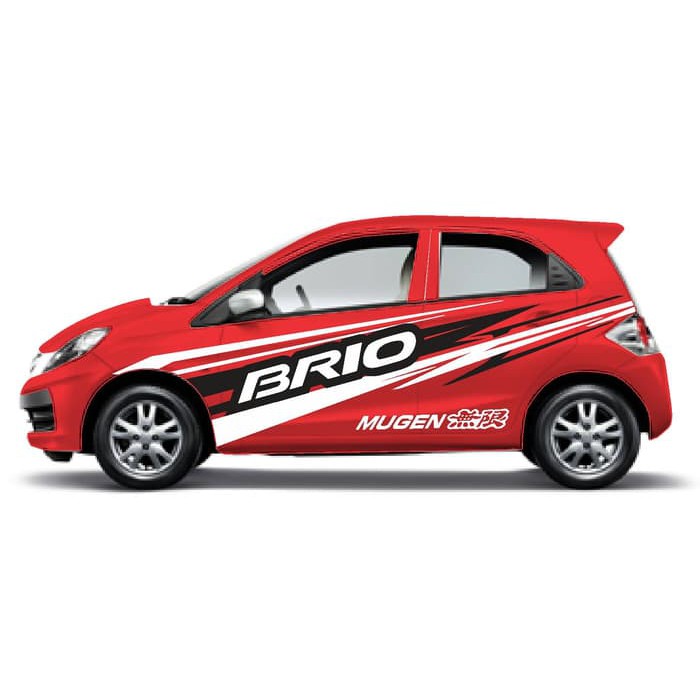 1 pasang sticker mobil honda brio racing // stiker brio /sticker body mobil honda brio sticker mugen