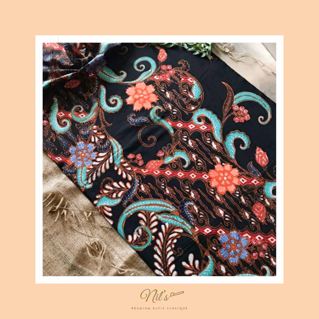 Kain batik katun cap premium seragam kantor/ pernikahan/ couple/ jarik kebaya/ kado - Sogan C