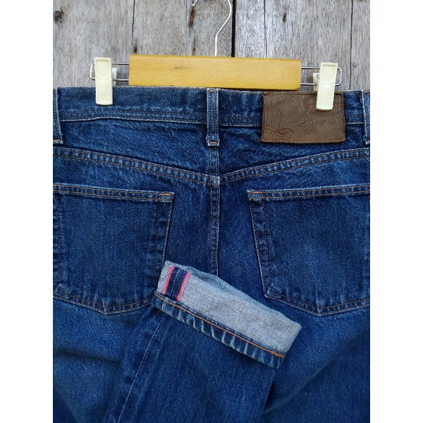 naked & famous selvedge denim blue indigo garmen size fit 33 second preloved