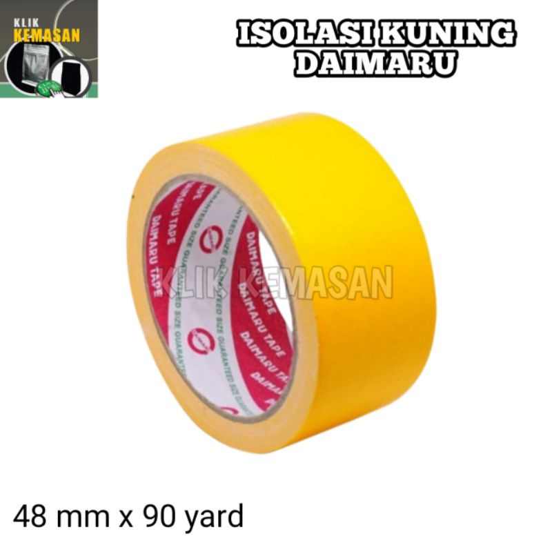 

SELOTIP ISOLASI LAKBAN DAIMARU.WARNA.KUNING 48MM 90 YARD PLASTIK OPP