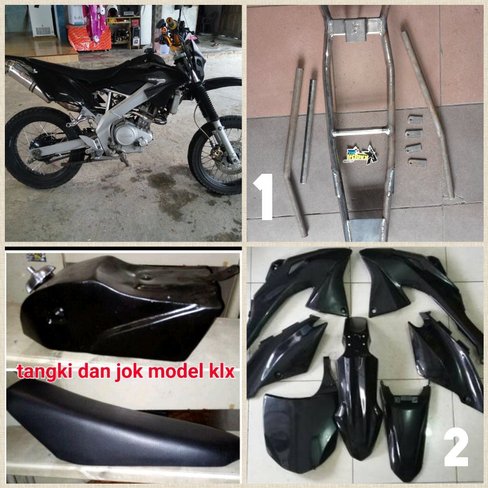 Paket Body Trail Klx Bf Dan Subframe Sasis Belakang Untuk Vixion Shopee Indonesia