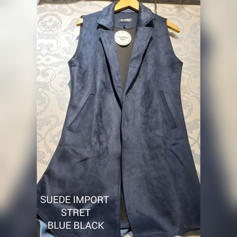 OUTER FAHIRA/FAHIRA BLAZER /CARDI FAHIRA/CARDIGAN FAHIRA ORIGINAL-BlueBlacKSUEDE IMPOR
