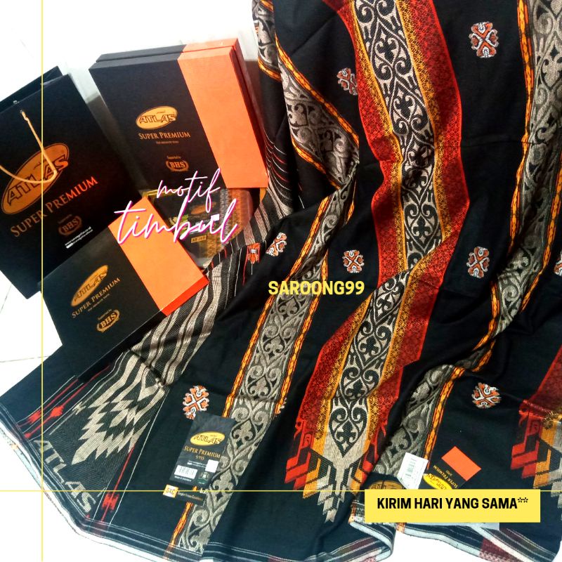 **GOLD** ORI SARUNG ATLAS SUPREME SUPER PREMIUM BLACK SERIES/ 975/970/955/ 945