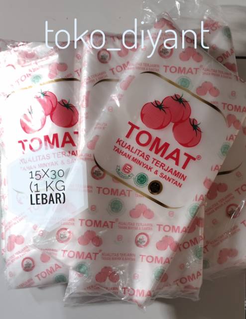 Plastik PE Tomat 20x35 / 15x30 / 12x25 / 10x20 plastik es batu plastik gula plastik  1kg 1/2kg 1/4kg