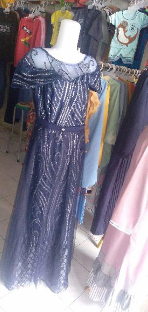 Dress Pesta/magical 7010338 + Selendang + Ekor Dress 7010388 Berhijab Gaun Panjang Baju Pesta