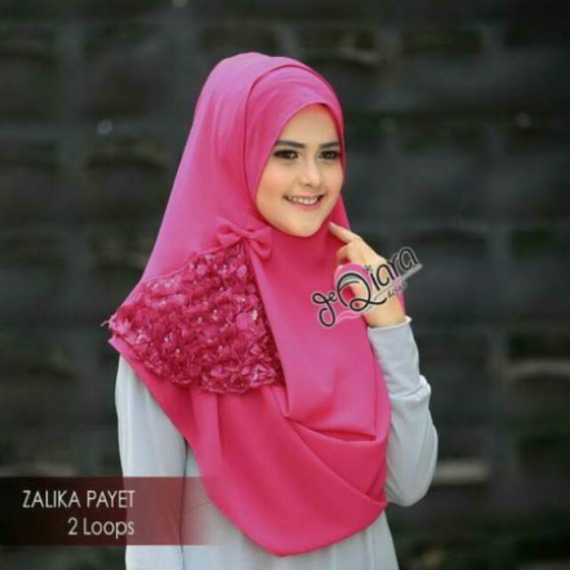 Zalika payet hijab instan