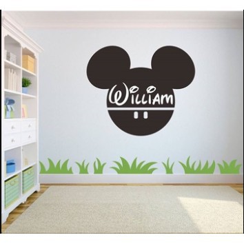 Wallsticker / Sticker Custom Text Mickey William