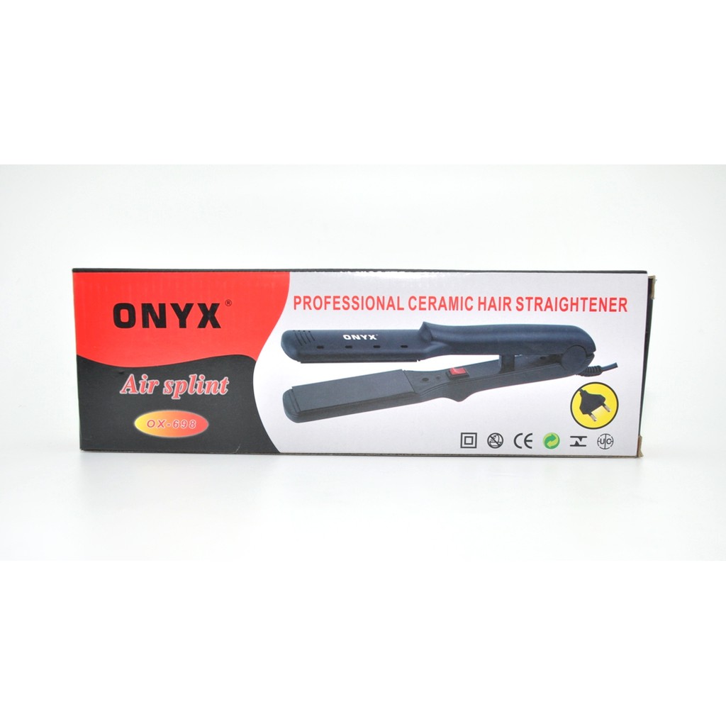 VOM ONYX 698 HITAM Alat Catok Rambut / Catokan Hair Iron Ceramic - 0259