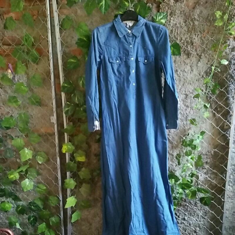 Gamis denim le couture (preloved)