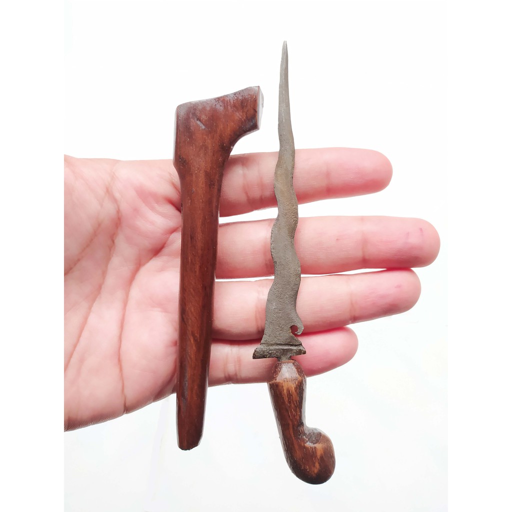 Pusaka Istimewa Kris Luk Kecil Mini Warangka Sandang Walaikat Harga Terjangkau