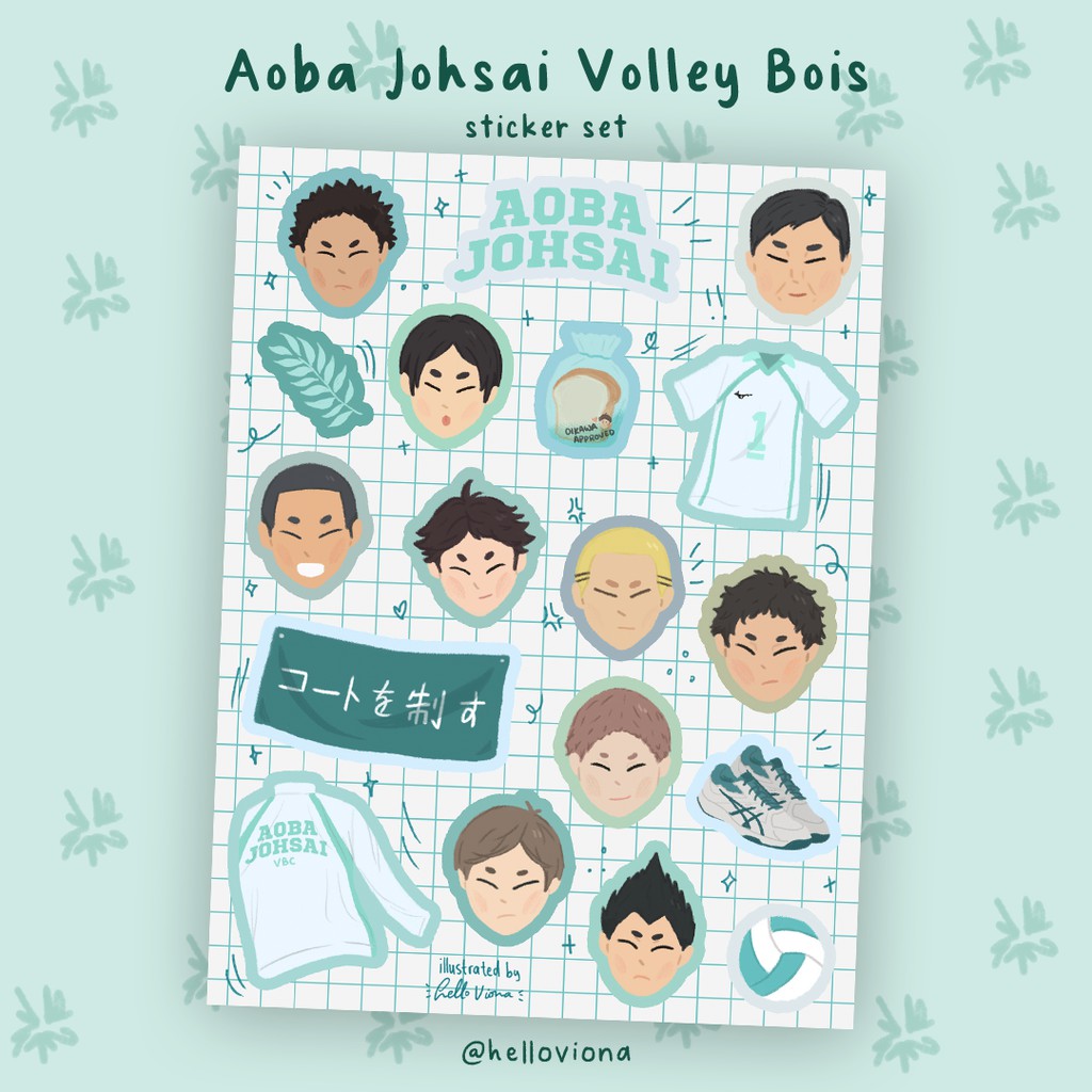 

Haikyuu Aoba Johsai Volley Bois Sticker Set | Hello Viona